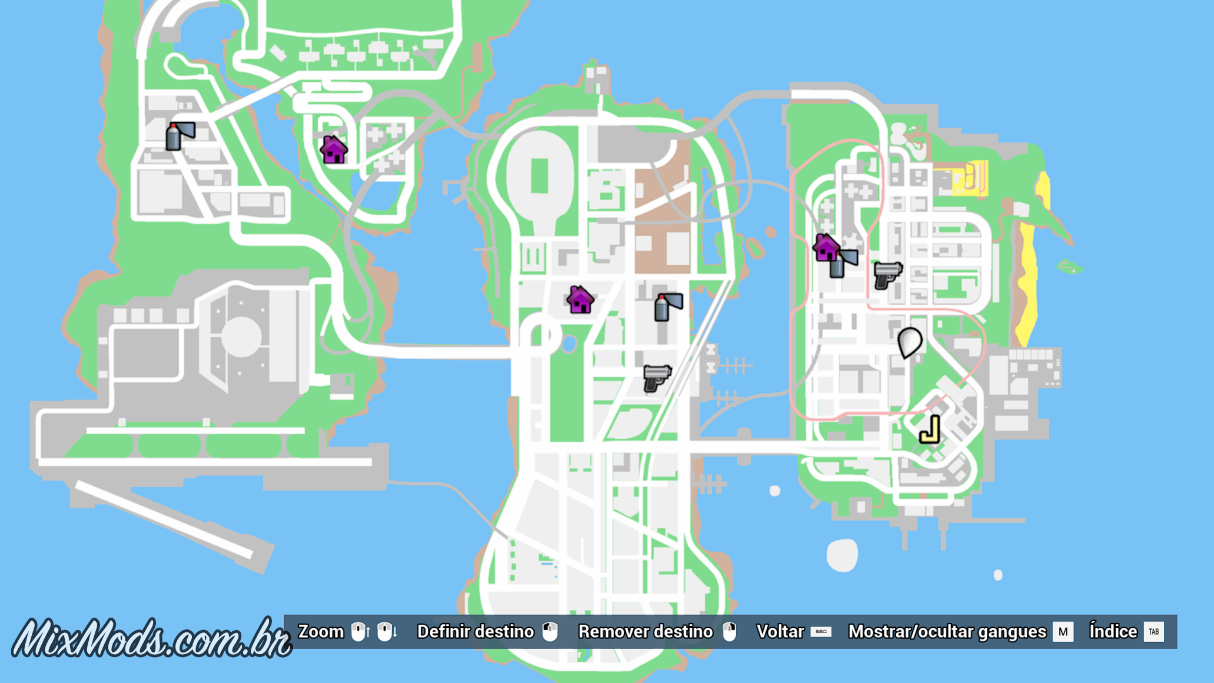 GTA Trilogy] GTA V Radar + Icons (GTA V style map) - MixMods