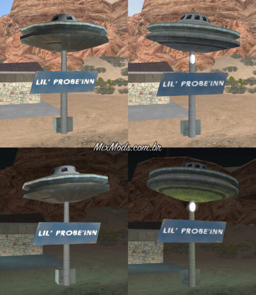 gta sa mod ufo lit light bar lil probe inn