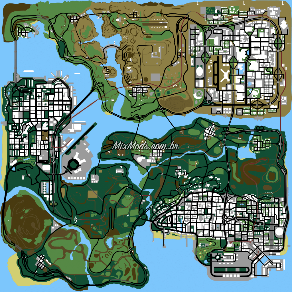 Comparação: Mapa do GTA V vs. GTA San Andreas - GTA 5