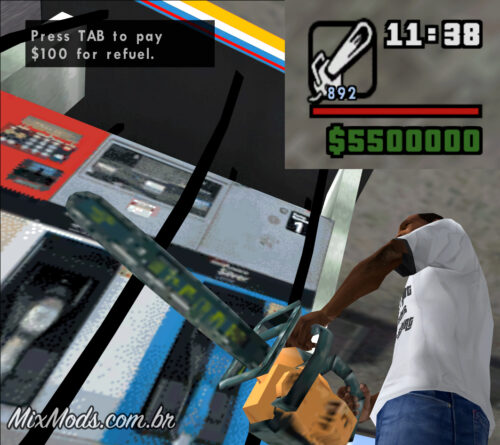 gta sa mod chainsaw ammo fuel refuel motosserra gasolina combustivel