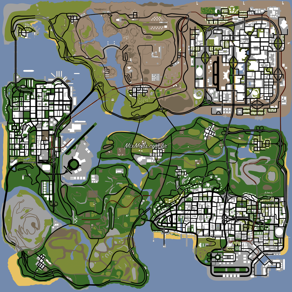 Comparação mapa GTA V